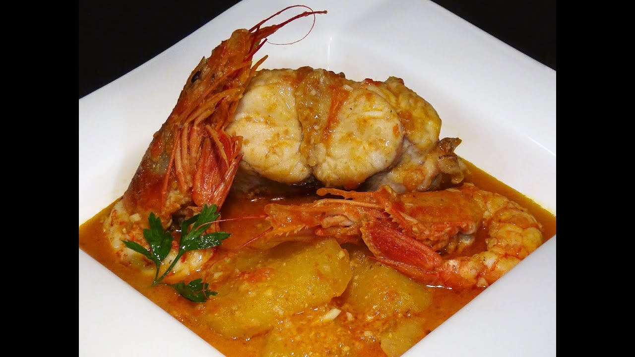 Receta Suquet de rape y gambas - Recetas de cocina. Semana Santa. Tutorial. Loli Domínguez