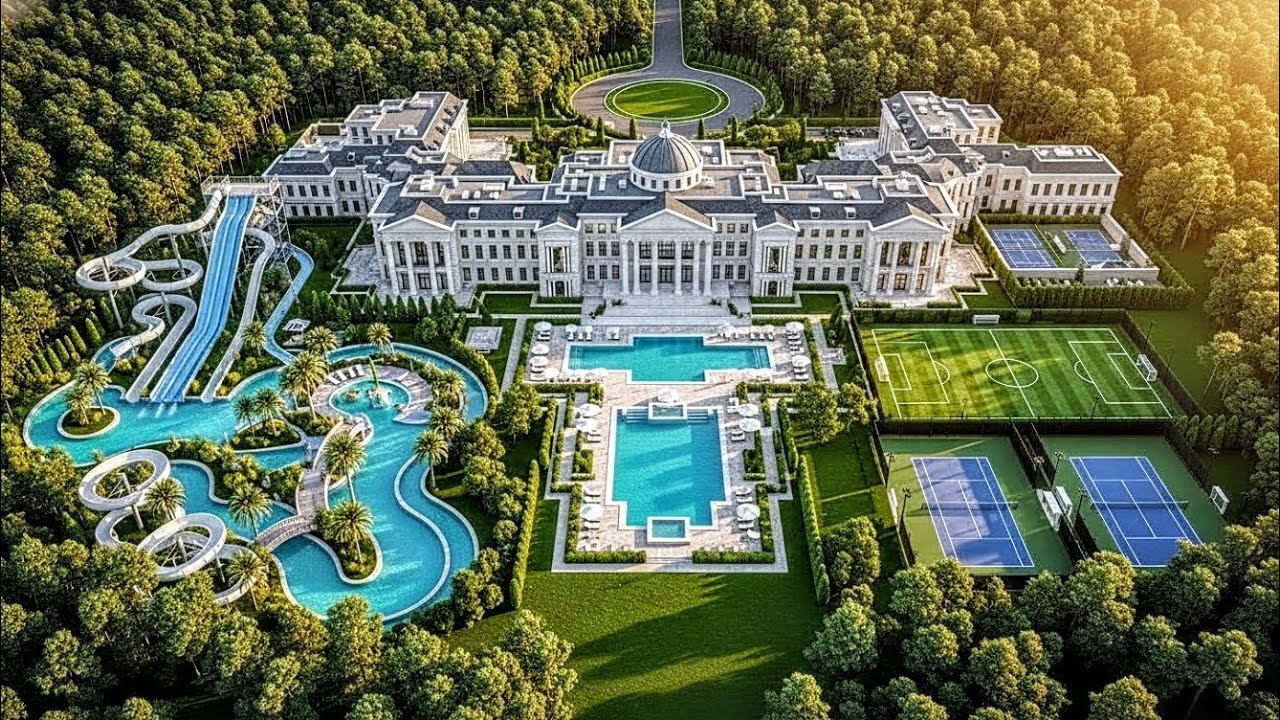 Inside $300M Dream Estate | Private Water Park Mega Palace #viral #architecture 