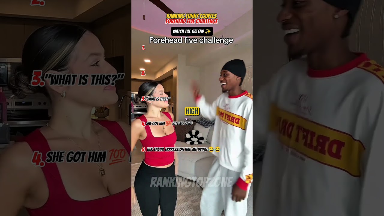 Ranking Funny Couples Forehead Five Challenge #shorts