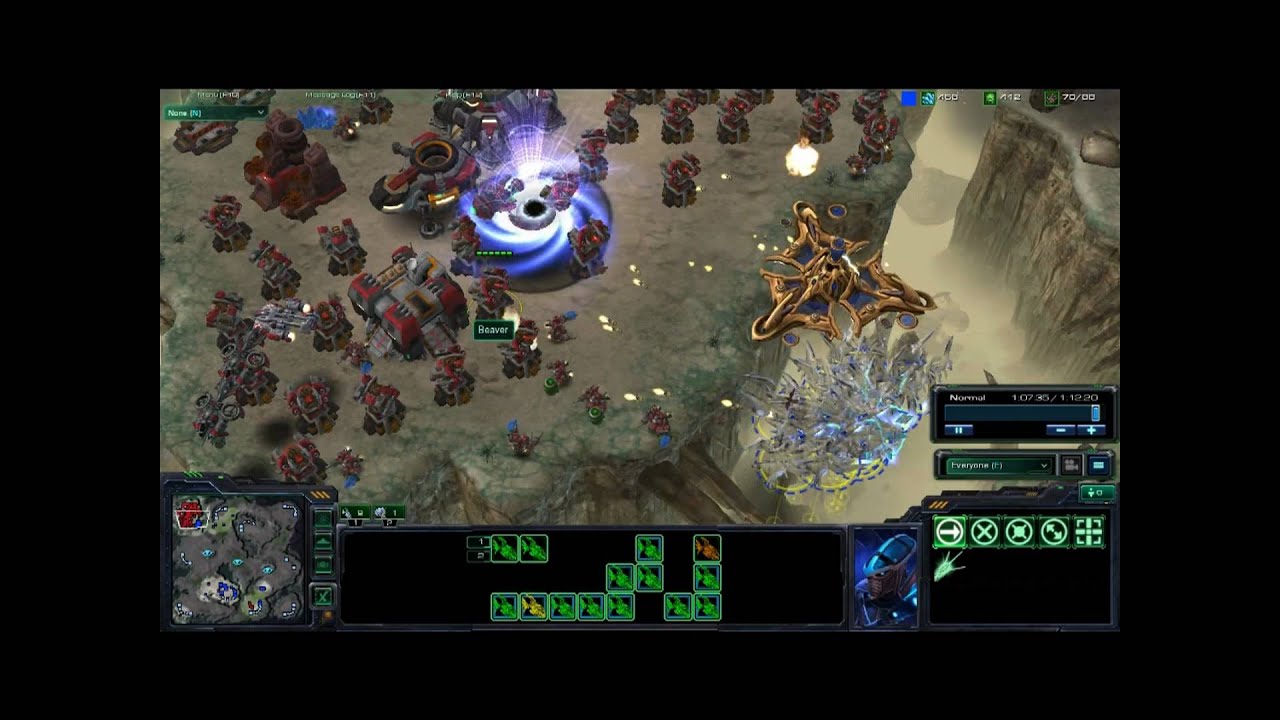 Starcraft 2 Turrets vs voidrays.wmv