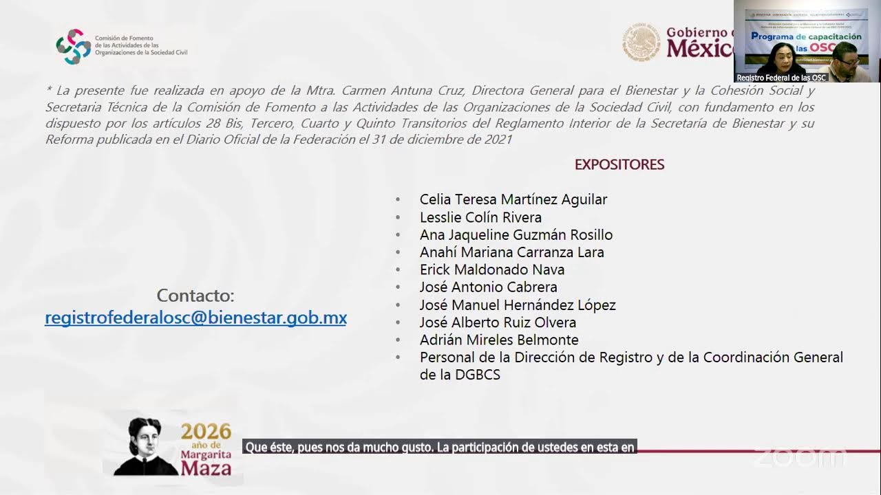 Tutorial en Vivo para Presentar el informe anual de OSC 2025, sin apoyos públicos y actividades