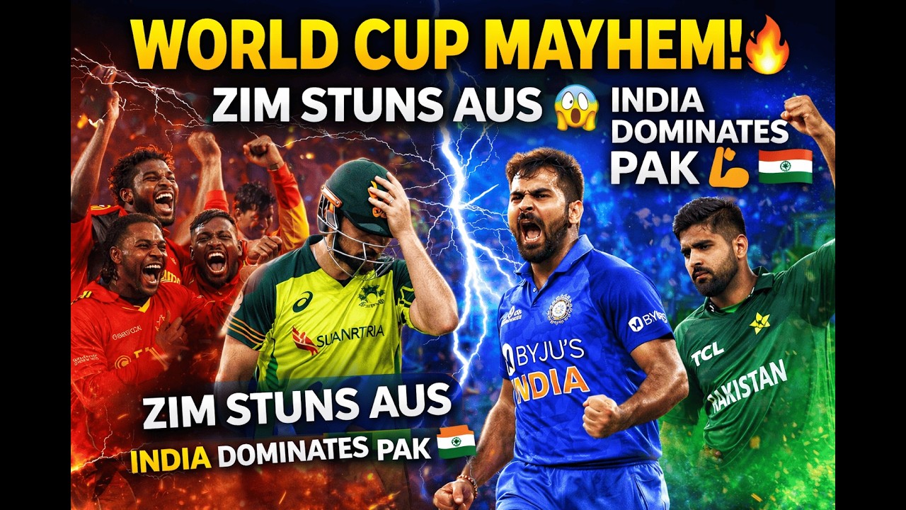 ZIMBABWE DOES IT AGAIN! 🇿🇼 Shocking Australia + India Crush Pakistan’s Hopes!