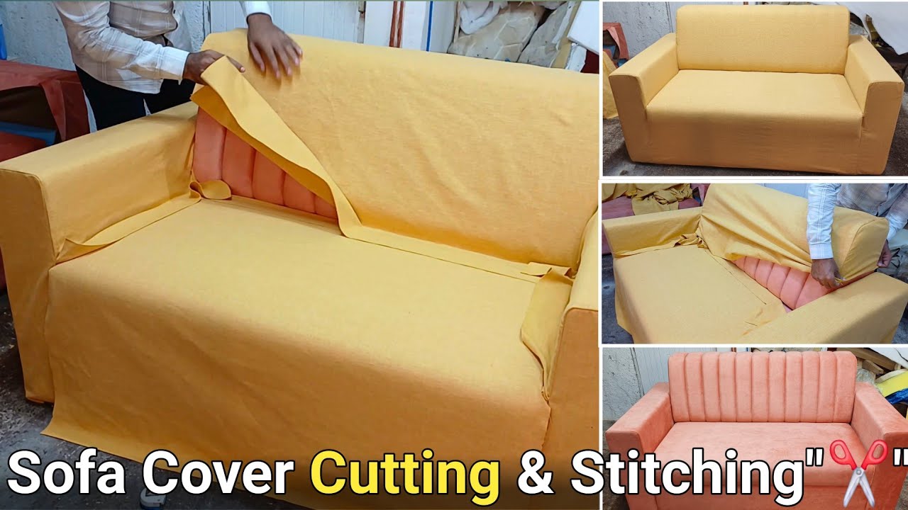 Sofa Cover Cutting & Stitching Step by Step | Sofa Cover Banane Ka Tarika | Sofa Making Tutorial 