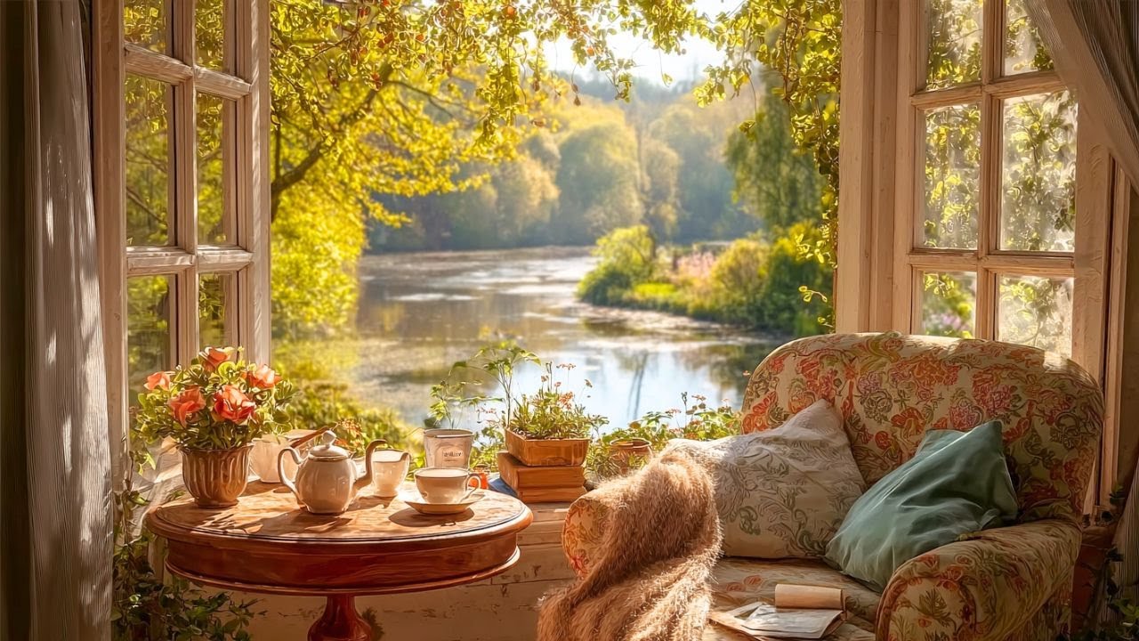 Spring Window Calm 🌸 Restful Lake and Bird Sounds to Help You Unwind and Find Peace