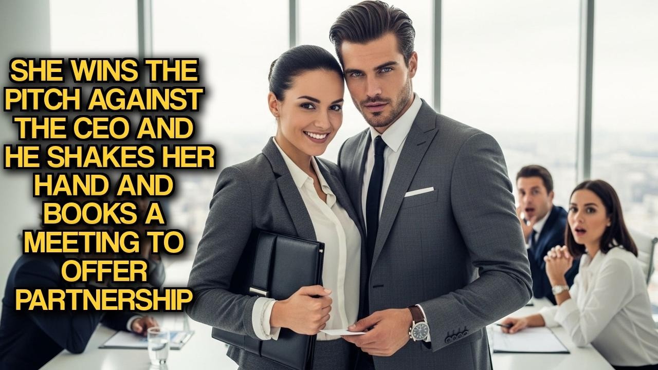 She Wins The Pitch Against The CEO And He Shakes Her Hand And Books A Meeting To Offer Partnership