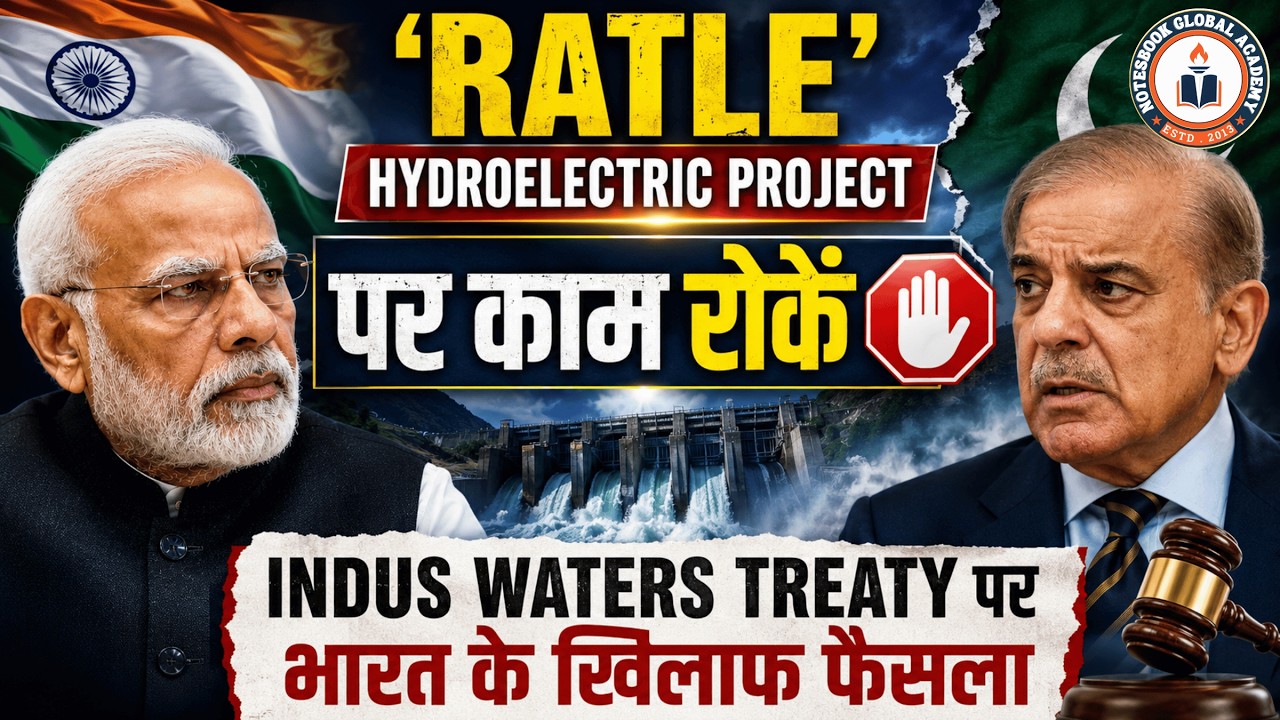 India vs Pakistan Water War!| Ratle Hydroelectric Project & Hague Verdict Explained | By Kunjesh Sir