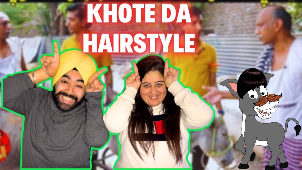Punjabi Reaction on Saleem Albela came to Goga Pasroori to have the Donkey's hair cut Funny Video
