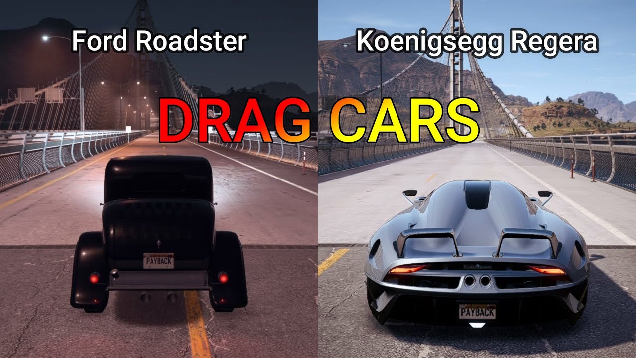 NFS Payback - Ford Roadster vs Koenigsegg Regera - Drag Race