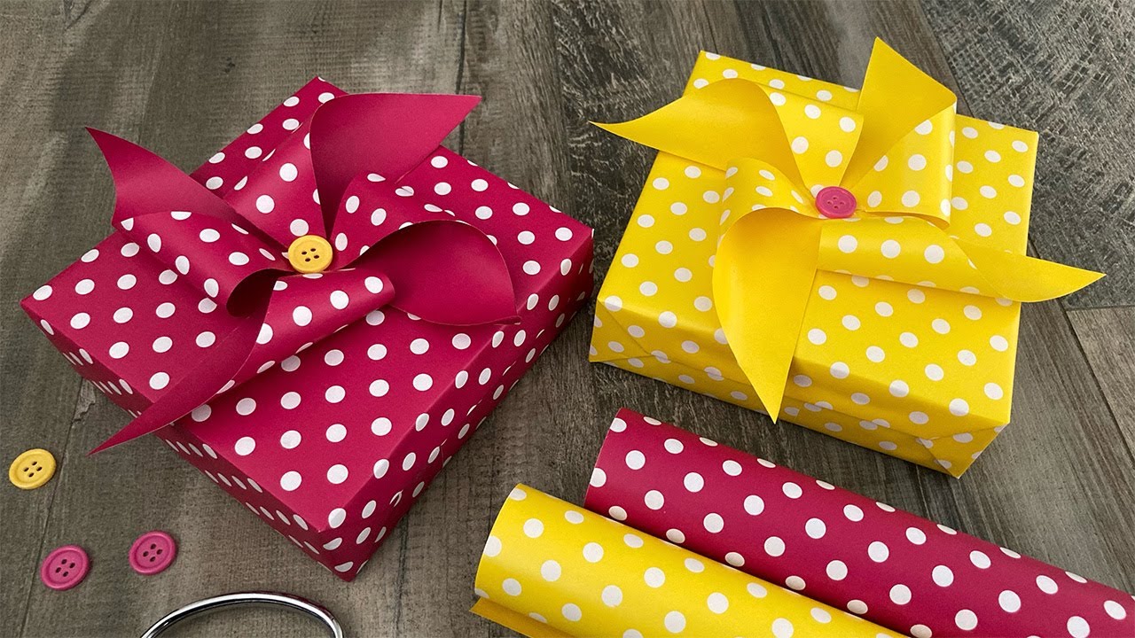 Pinwheel Gift Wrapping (Reversible Paper) | Paper Craft Ideas