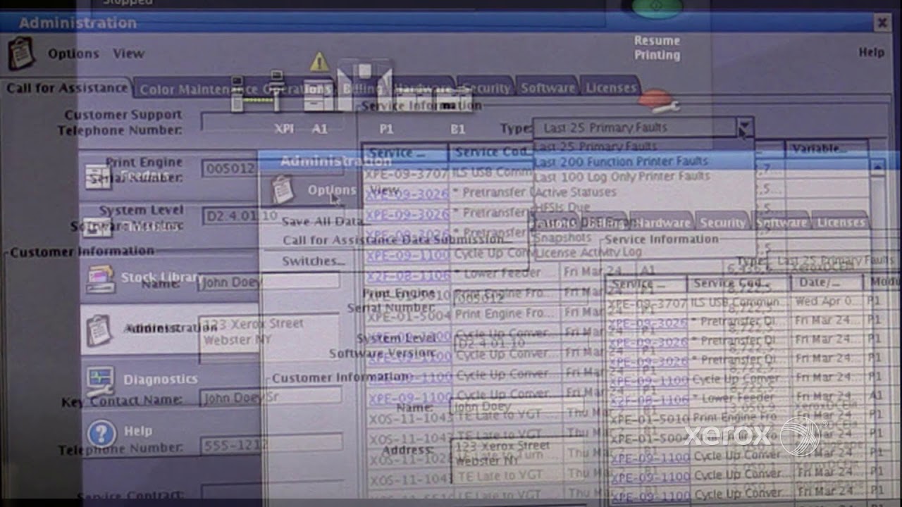 Xerox® iGen4® Press Call for Assistance