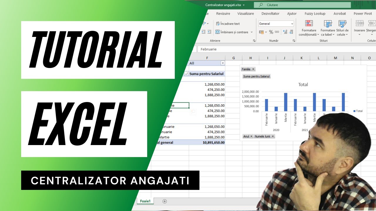 Centralizator Angajați in Excel cu Power Query. Excel Tutorial Romana.
