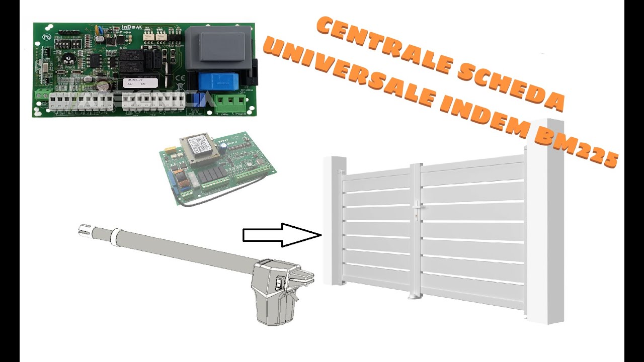 INDEM BM225 PER CANCELLI A BATTENTE 230 VAC (CONFIGURAZIONE)