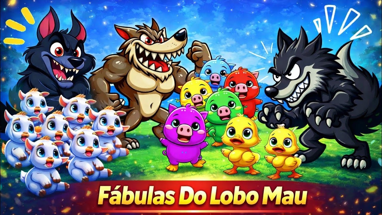 Fábulas do Lobo Mau 🐺 | Histórias Infantis Divertidas e Educativas