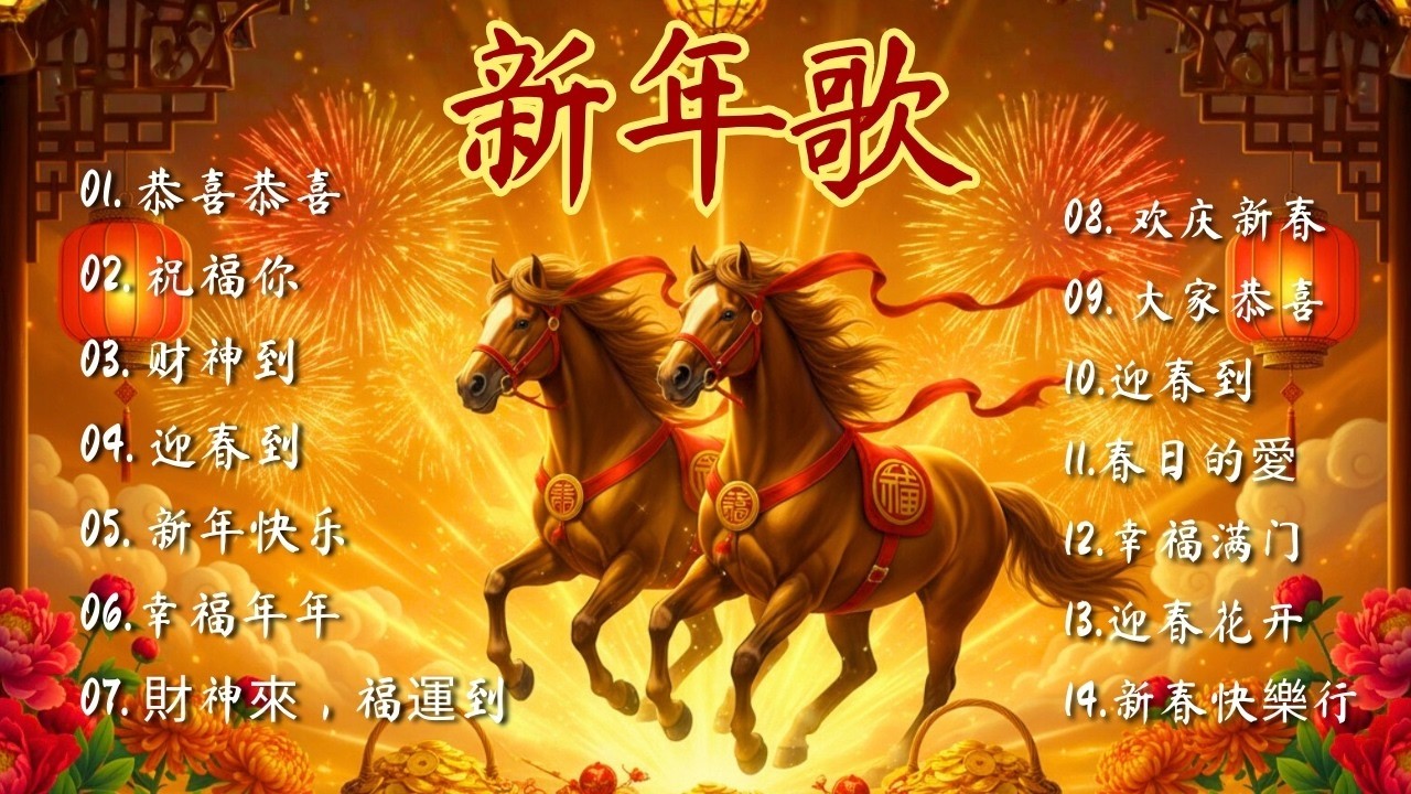 Happy New Year 2026【新年老歌】100首传统新年歌曲 🧨🧨🧨Chinese New Year Songs 2026