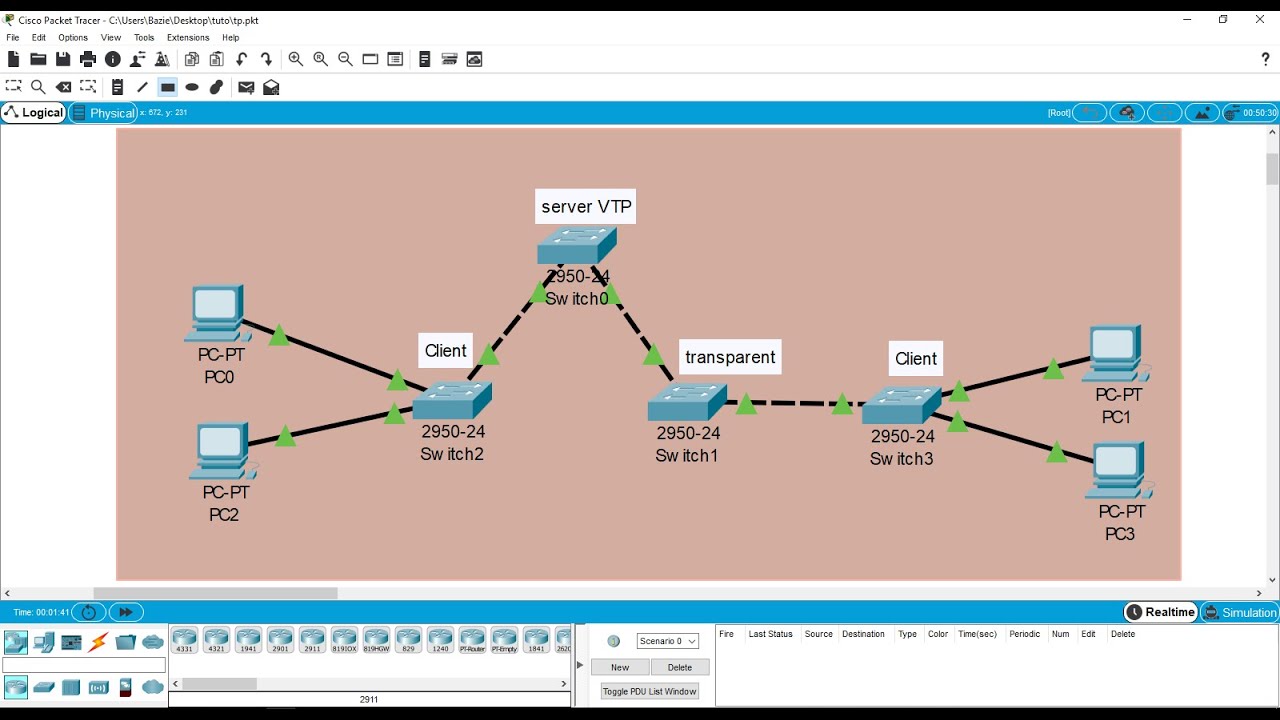 comment configurer protocole vtp