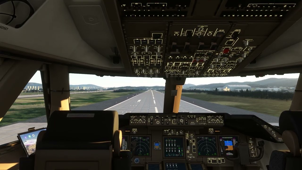 서울성남공항 보잉747 착륙
