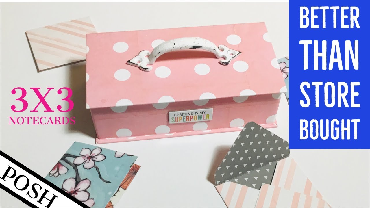 EASY 3x3 NOTECARD and Envelopes/ 3x3 Card Sets⭐️⭐️MAKE ENVELOPES WITHOUT A PUNCHBOARD⭐️⭐️