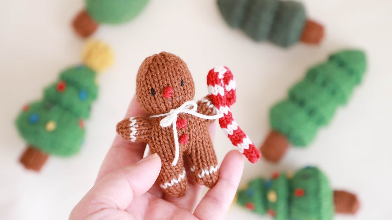 [크리스마스 손뜨개] 진저브레드 맨 | Gingerbread Man (+English Pattern)
