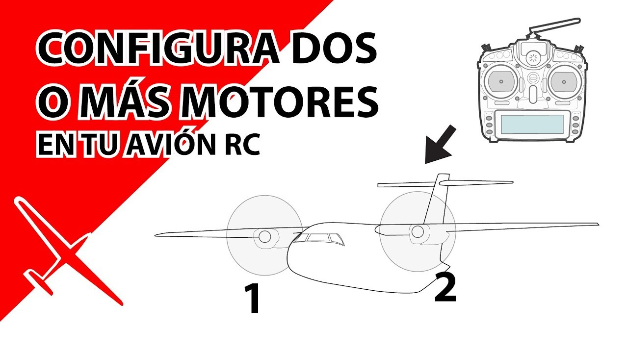 Cómo configurar un avión RC bimotor paso a paso | Para aviones RC con varios motores