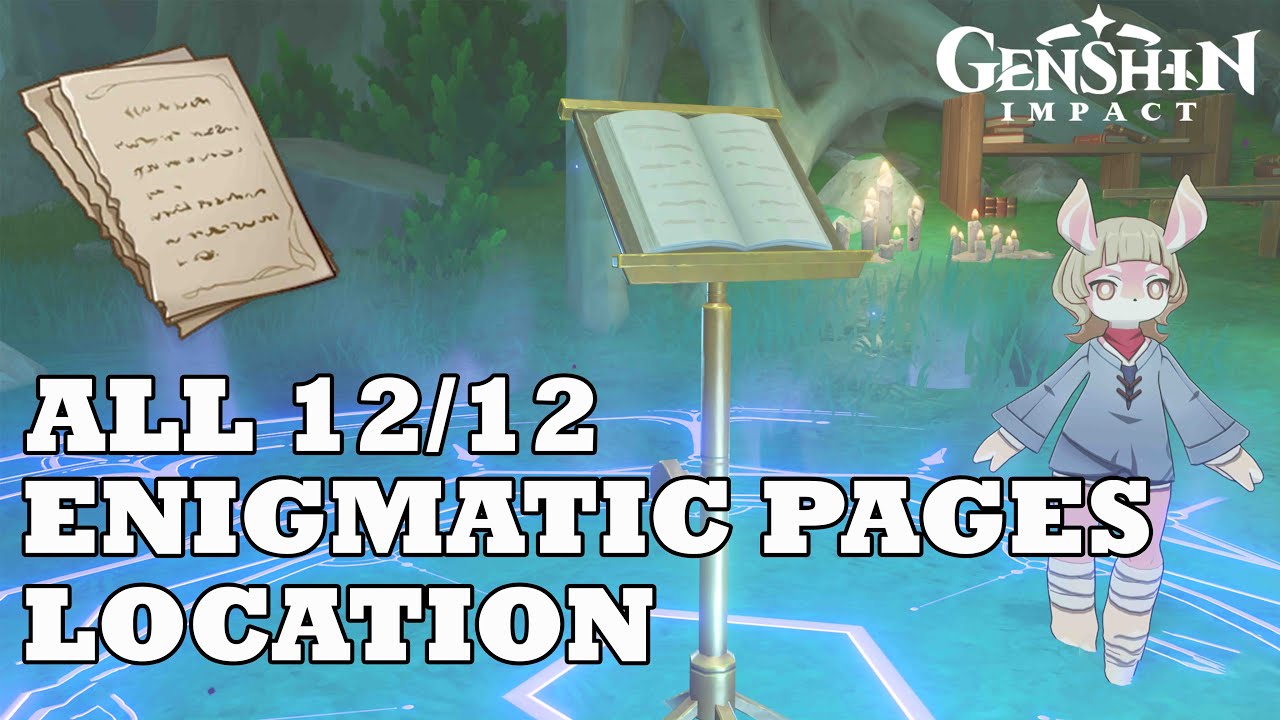 Genshin Impact I World Quests & Puzzles : All 12 Enigmatic Pages Locations