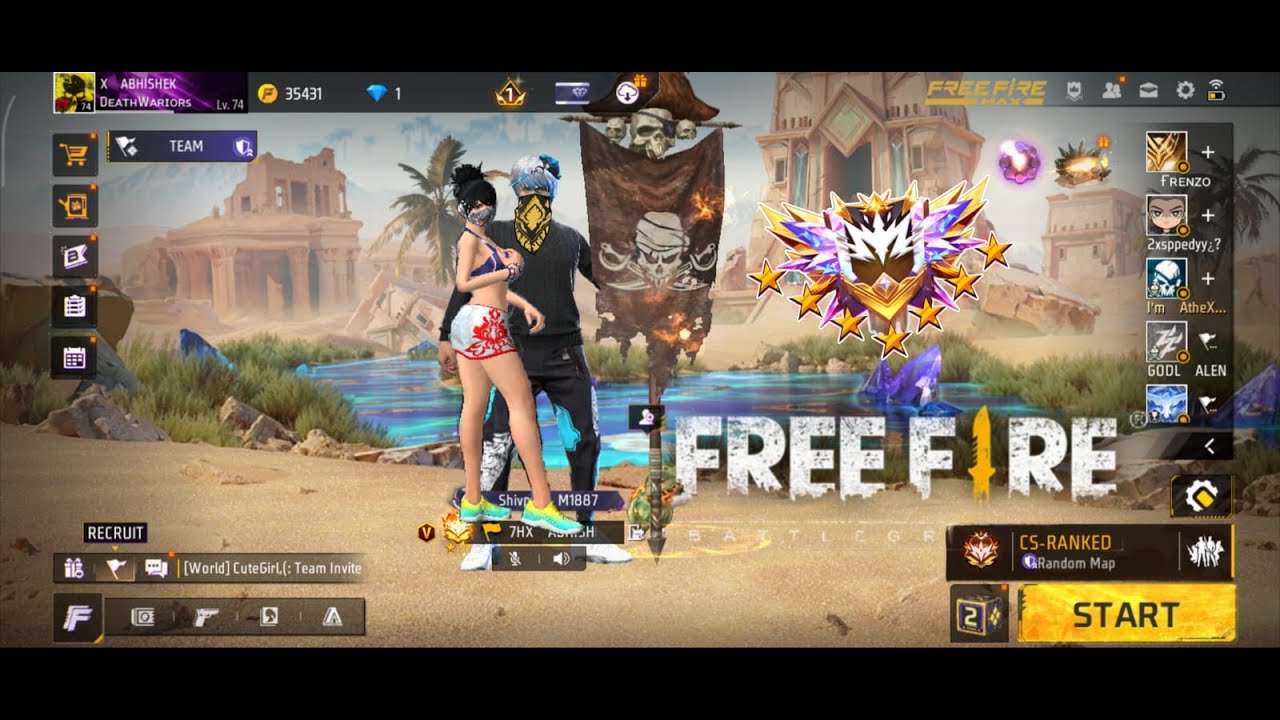 free fire battle royale gamplay rank pushing
