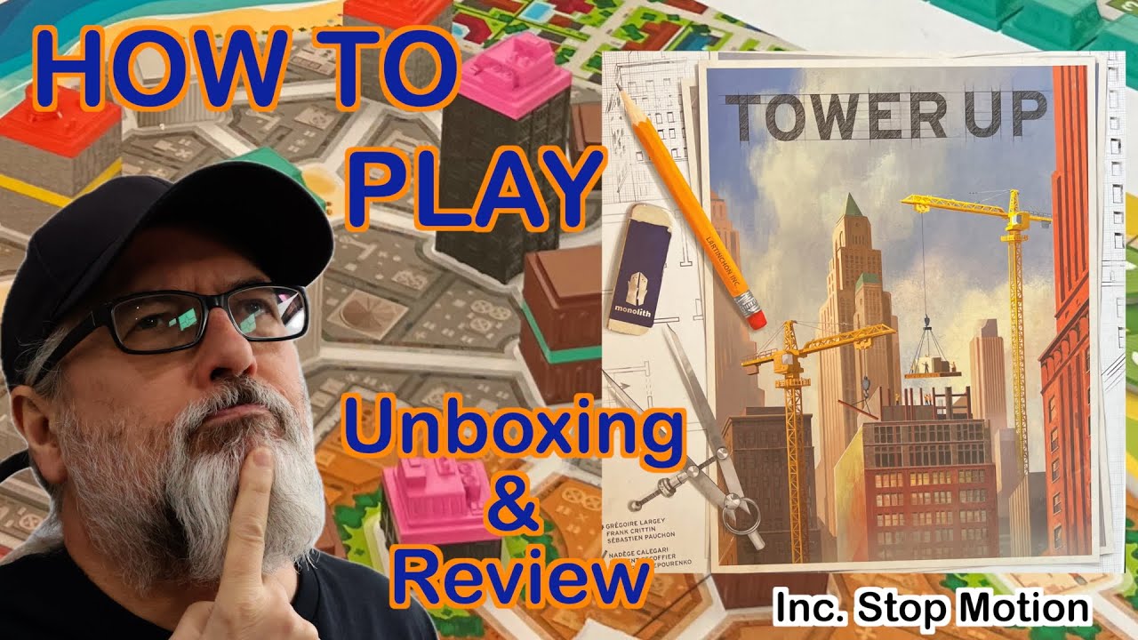 Tower Up  | Monolith Games | How to Play, Unboxing and Review of this great city building Board Game