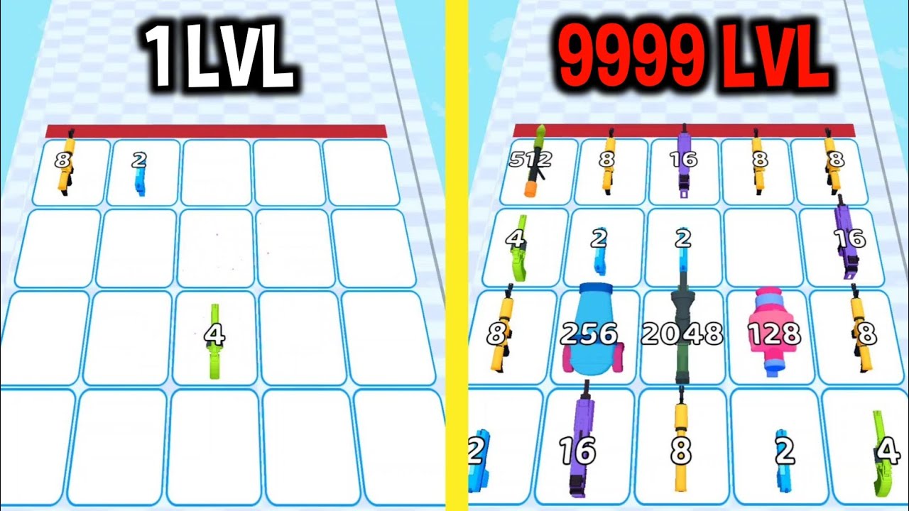 MAX LEVEL in Merge Gun Run Game