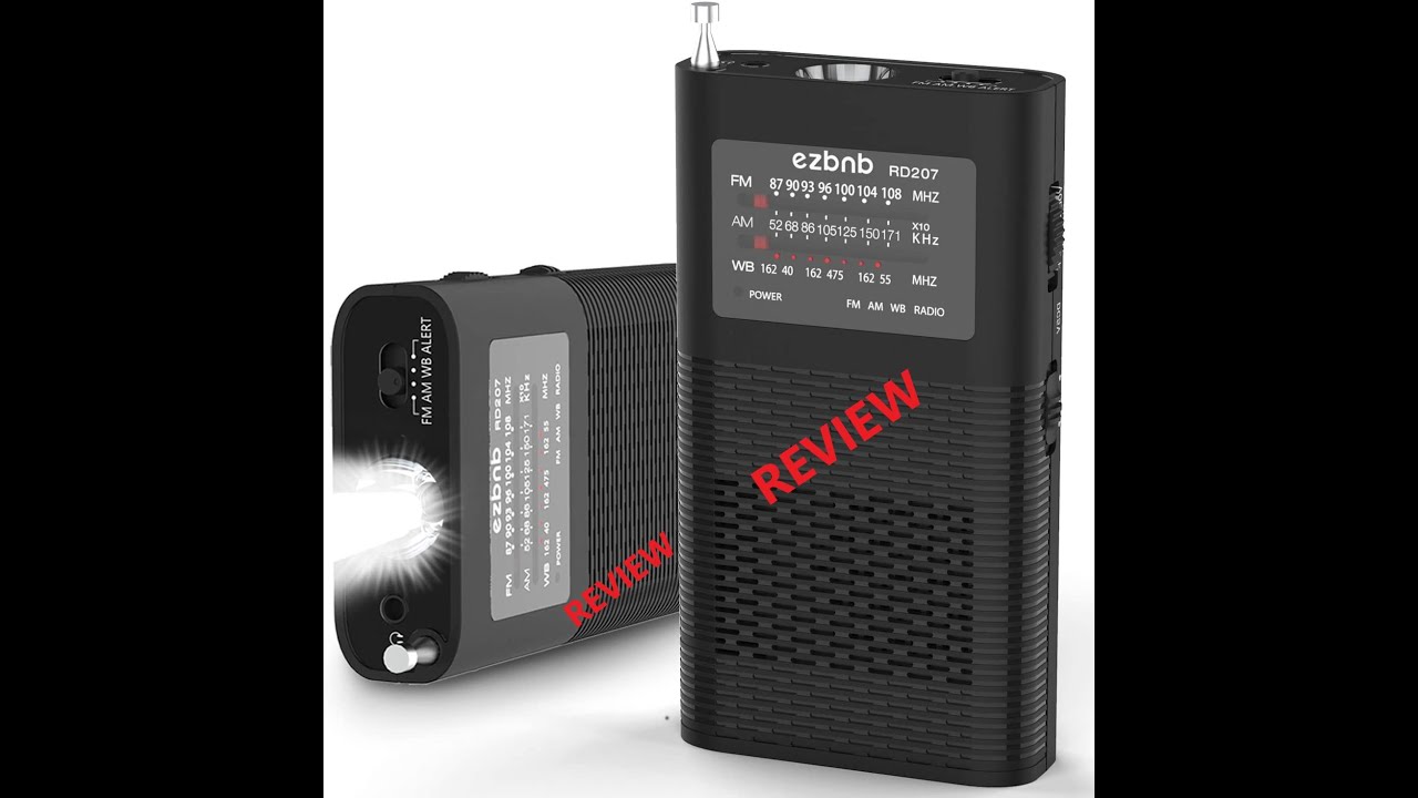 EZbnb RD207 AM FM MP3 Pocket Radio with Flashlight