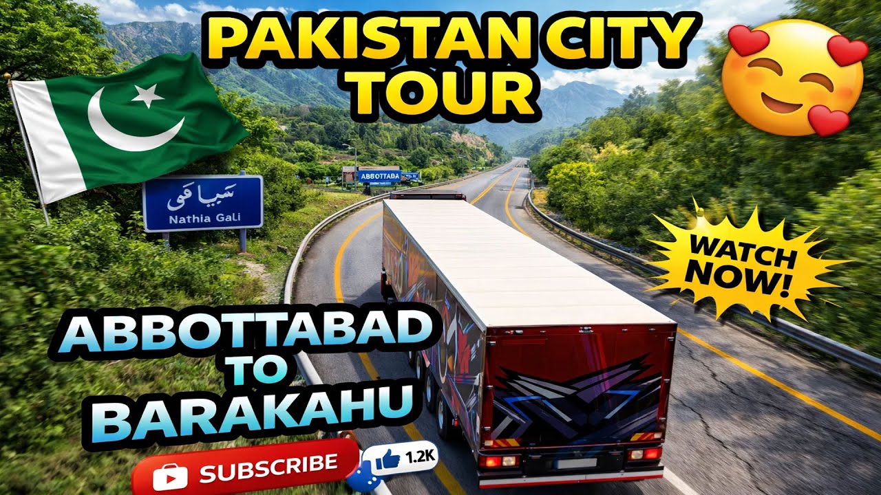 ETS 2 gameplay | Going to Barakahu, Islamabad | Pakistan map | Beautiful view | must watch