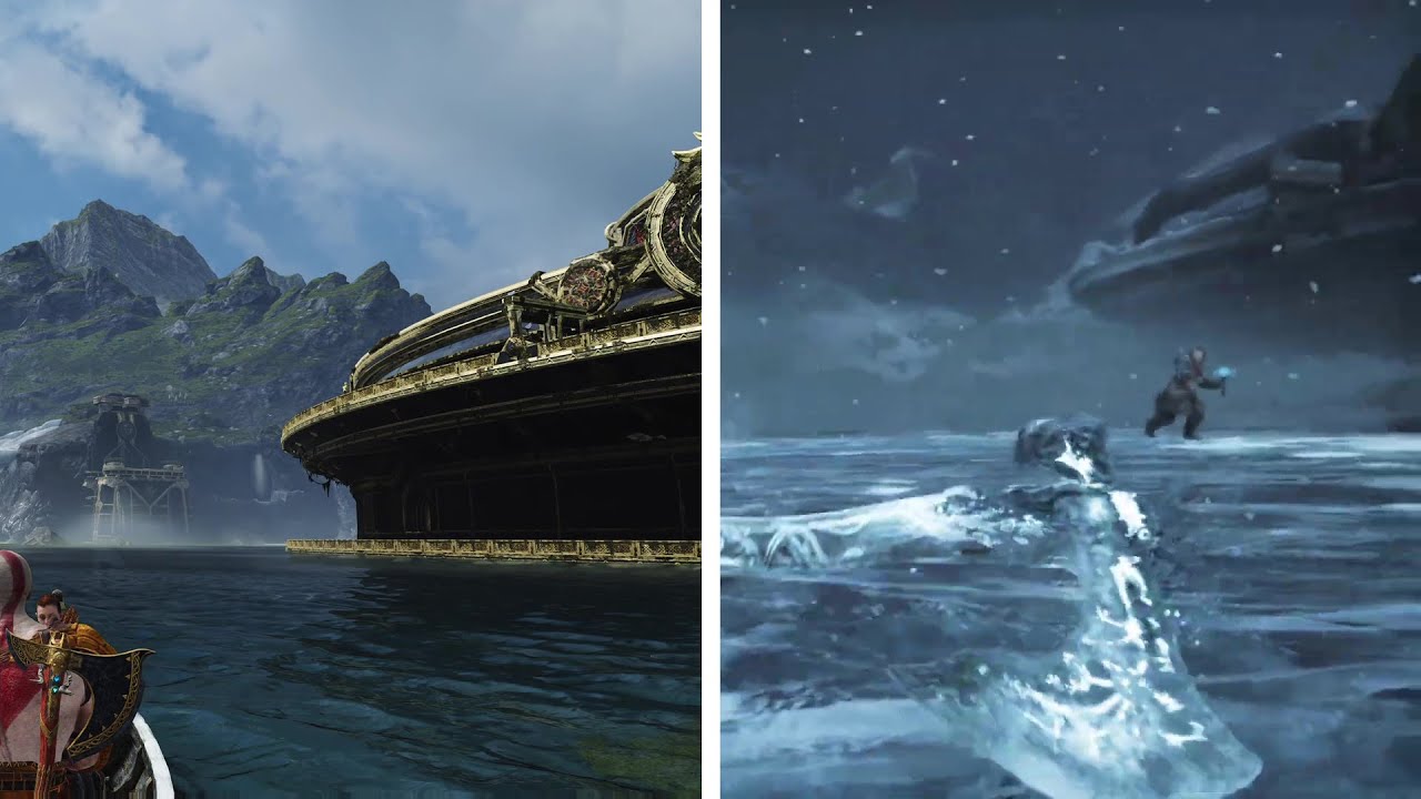 Kratos vs Thor is at the Lake of Nine - GOD OF WAR: RAGNAROK