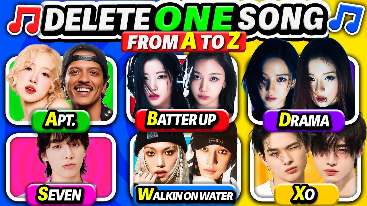 FROM A to Z: DELETE ONE SONG 🔥 6 Songs Each Round - Kpop Quiz 2024