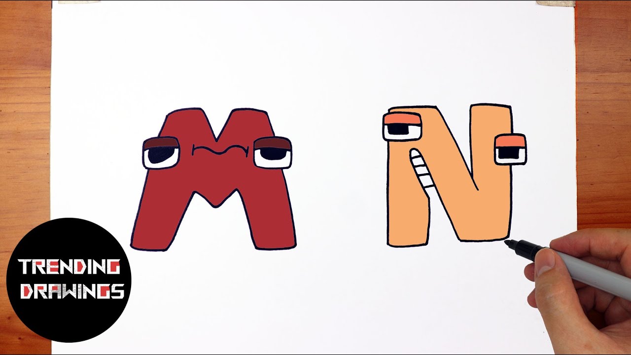 How To Draw Alphabet Lore M and N