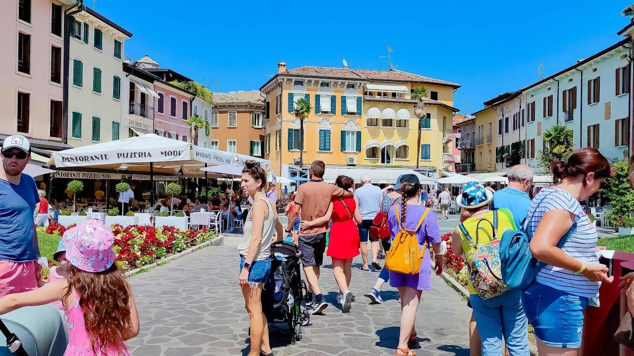WONDERFUL SIRMIONE. LAKE GARDA. Italy - 4k Walking Tour around the City - Travel Guide. #Italy