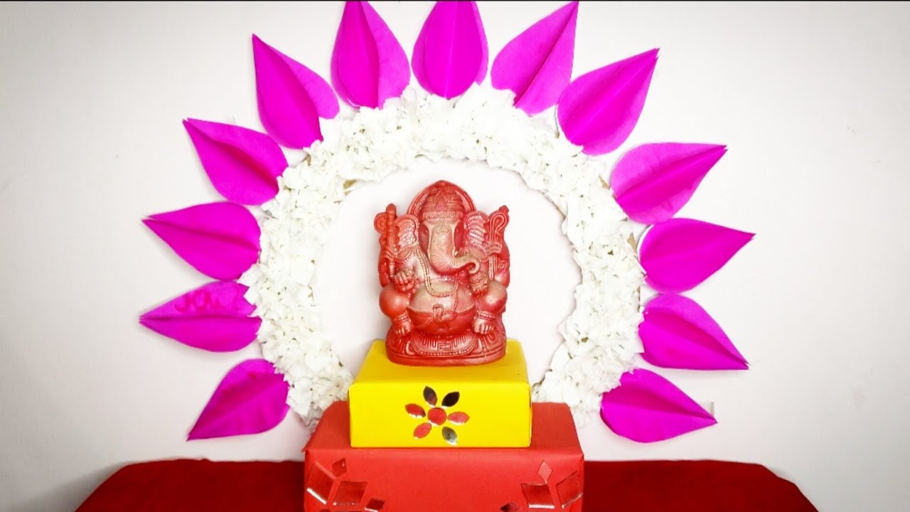 Easy Ganesh Chaturthi Decoration at Home | DIY Backdrop & Setup | Budget-Friendly Idea