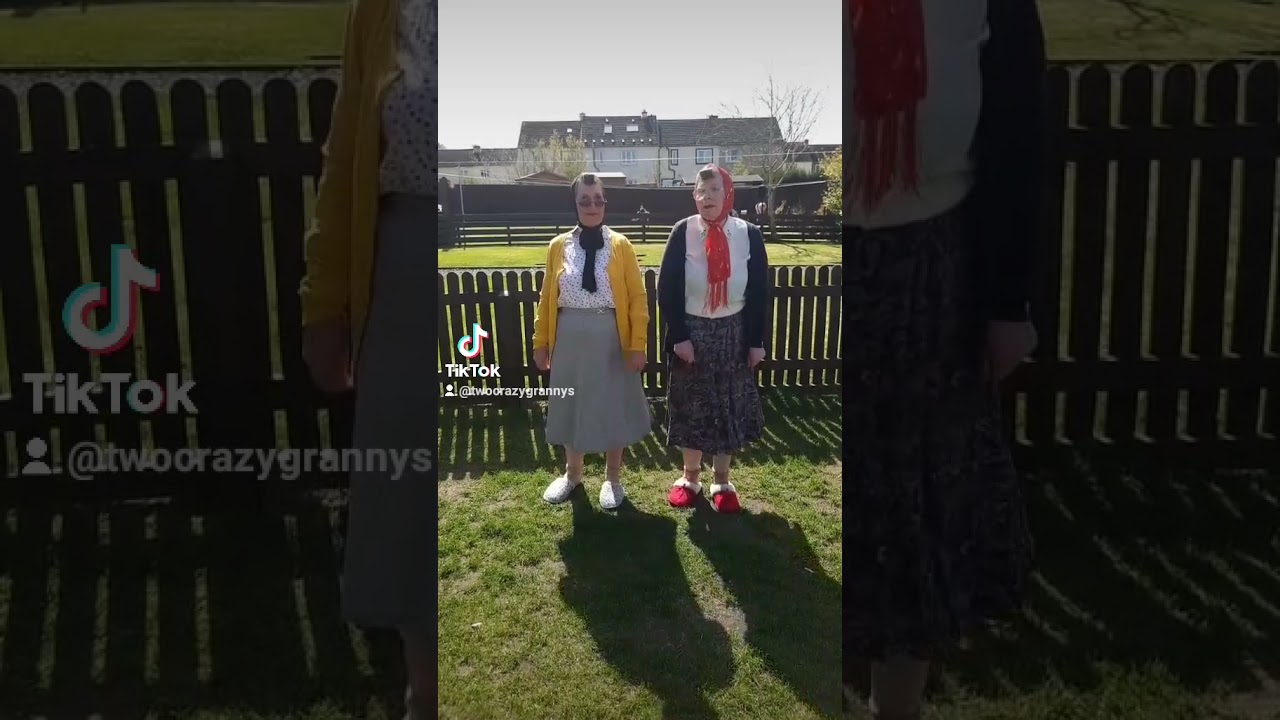 two crazy grannys doing the slosh
