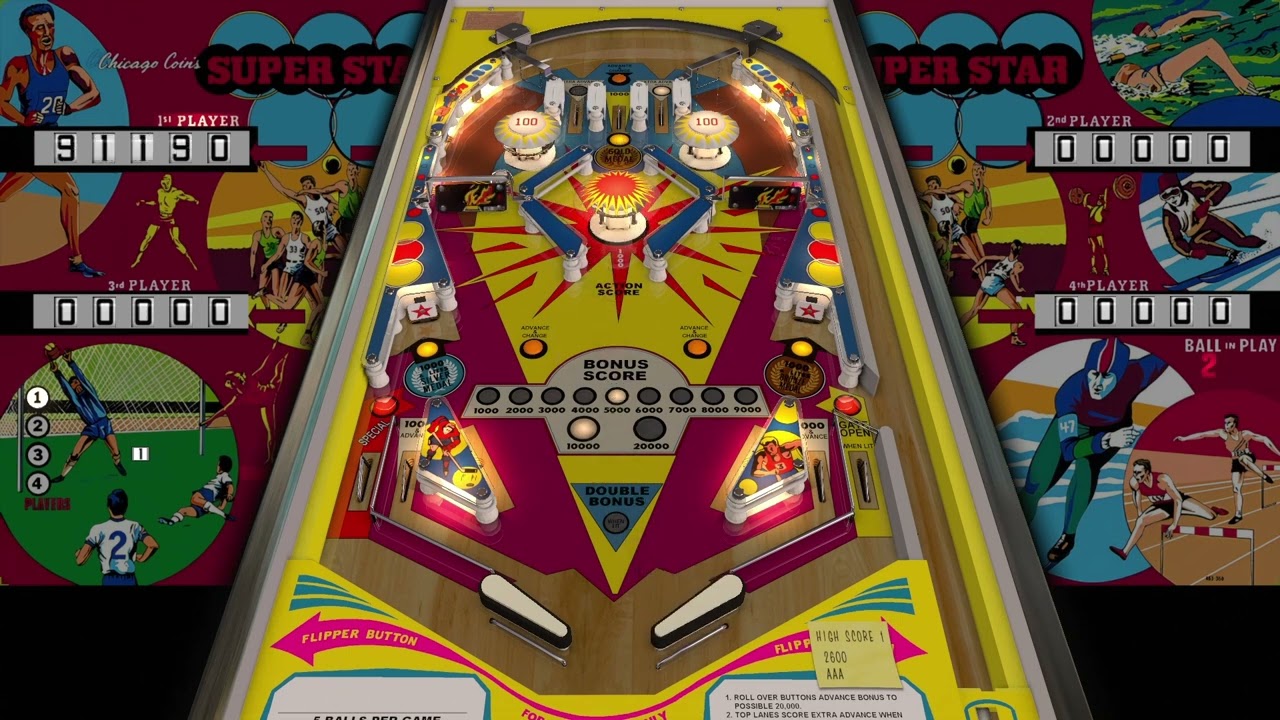Visual Pinball / Super Star (Chicago Coin 1975) v55 VPX8