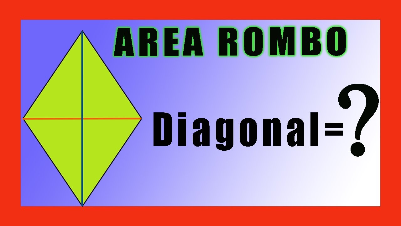 ✅👉 Area de un Rombo sin DIAGONAL ✅ Area de un Rombo