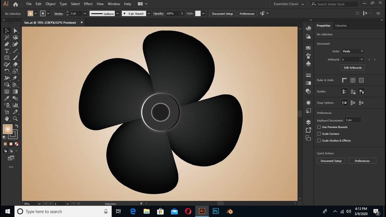illustrator - vector fan design tutorial.