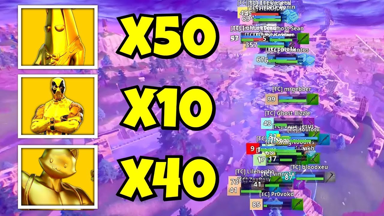 i hosted a 100 GOLD SKIN scrim in fortnite for $$$… (this was amazing)