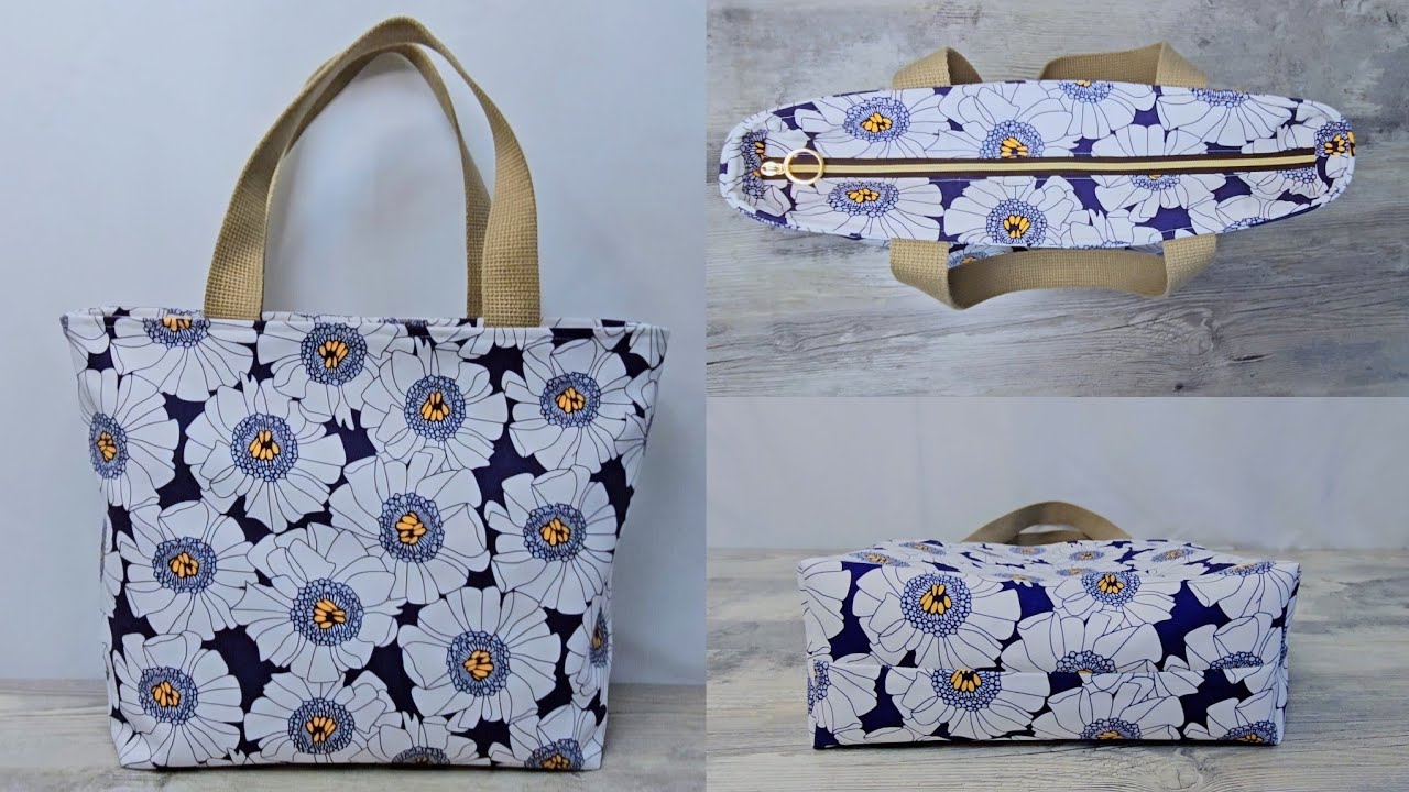 DIY  How to making a simple zipper Tote bag
