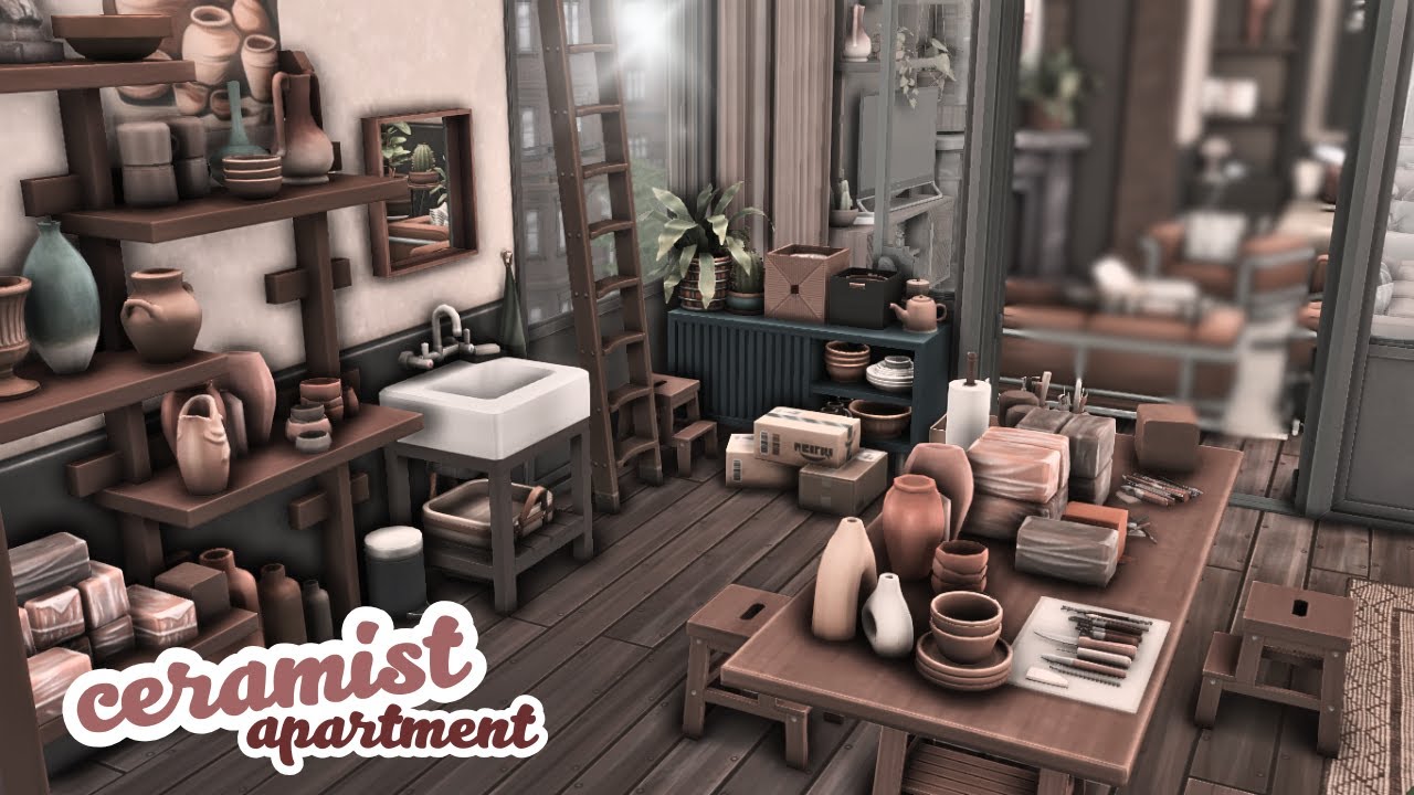 CERAMIST apartment | The Sims 4 | apartment renovation | speed build [cc]