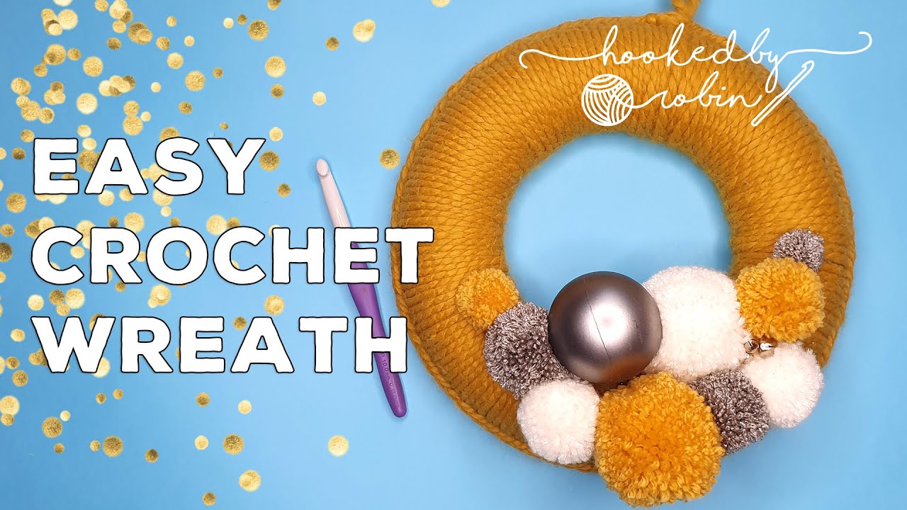 Crochet AROUND a Wreath (add fairy lights or pom poms!)