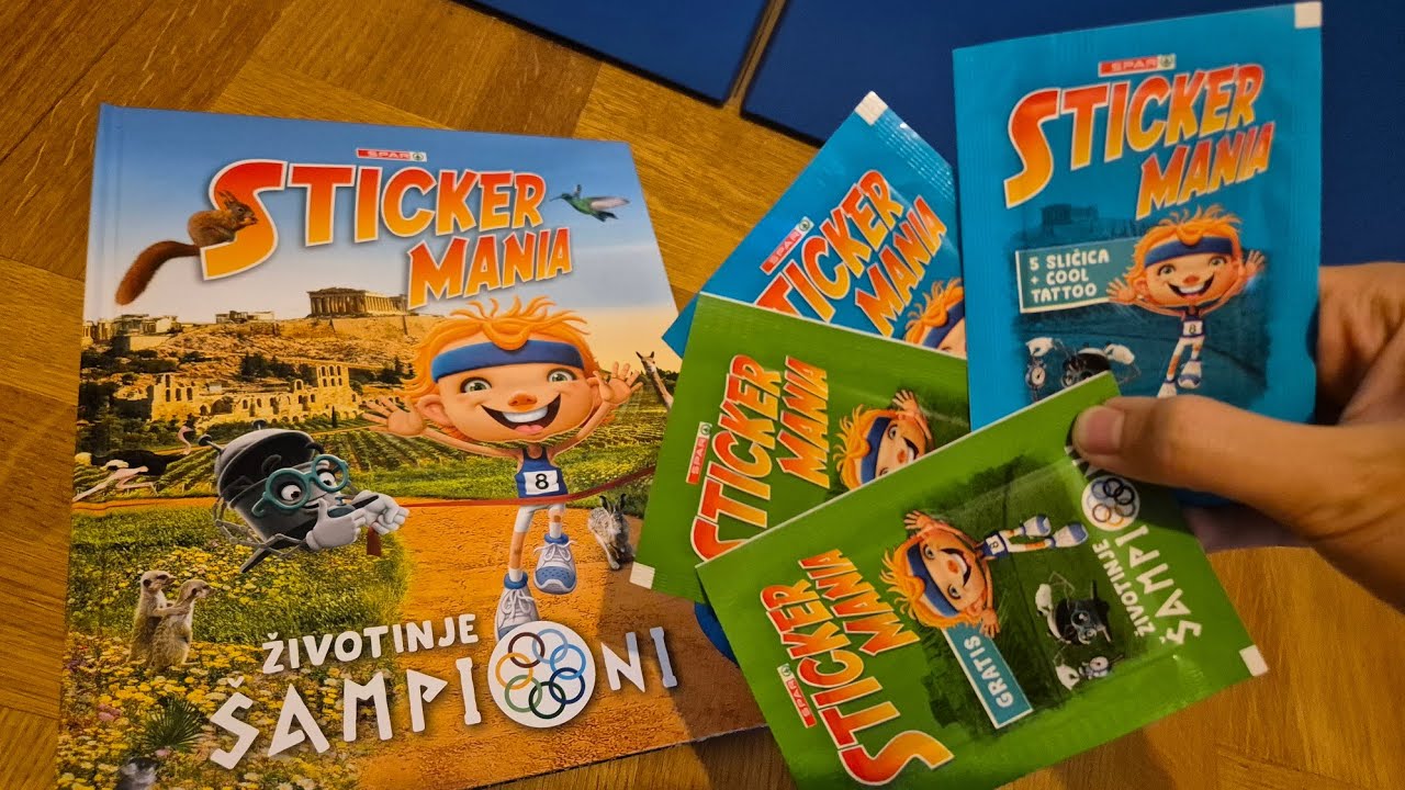 *NOVO* SPAR Stickermania- Životinje šampioni Album I Sličice