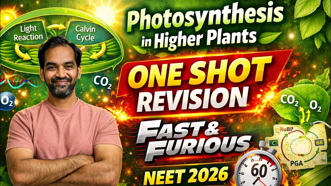 Photosynthesis in Higher Plants — One Shot Revision 🔥 | Fast & Furious NEET 2026