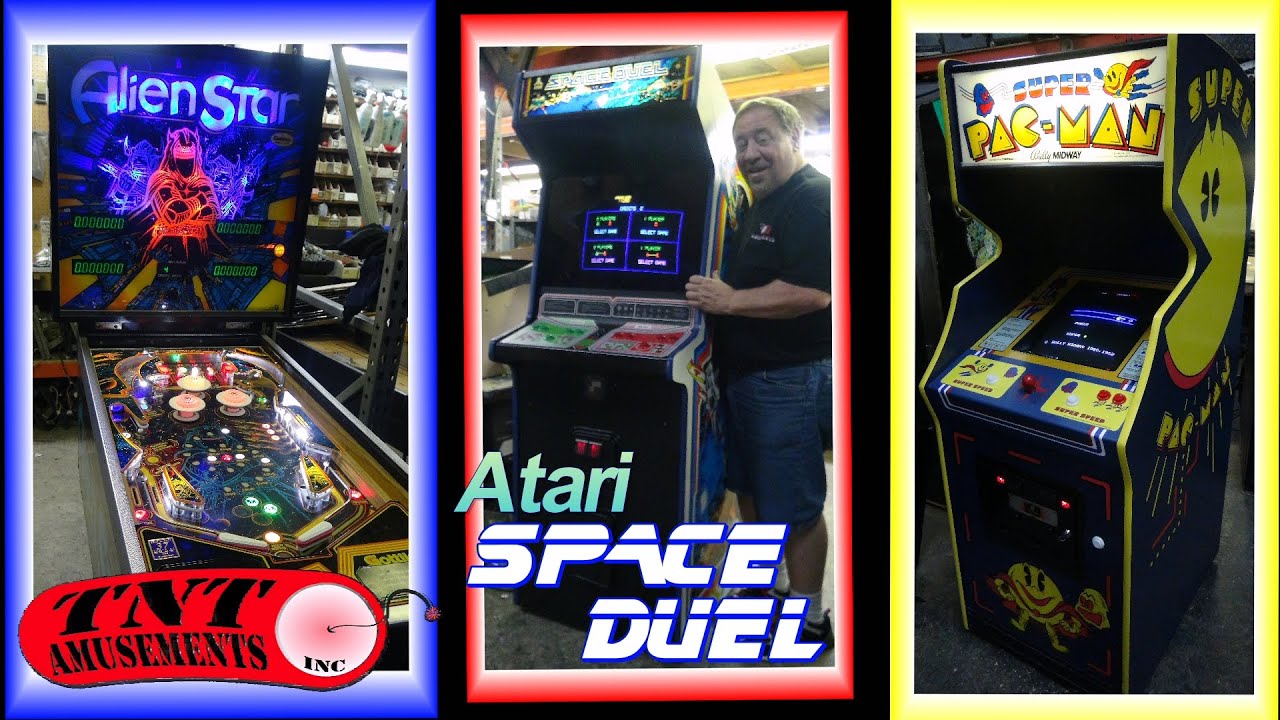 #1184 Atari SPACE DUEL и Bally SUPER PACMAN Аркадные видеоигры-TNT Amusements