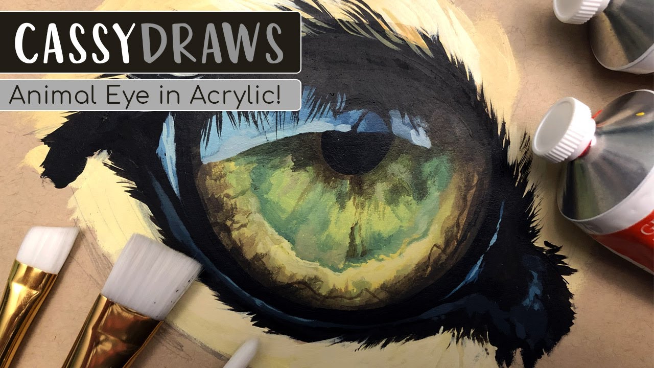 Realistic Animal Eye Tutorial in Acrylic
