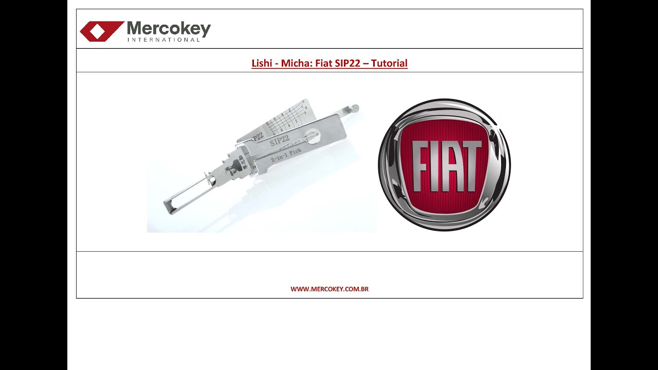 Lishi - Micha: Fiat SIP22 – Tutorial