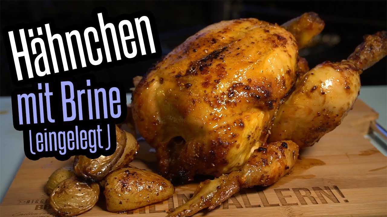 Chaos Hähnchen am Drehspieß im Gasgrill (vorher mit Brine behandelt) - BBQ & Grillen für jedermann