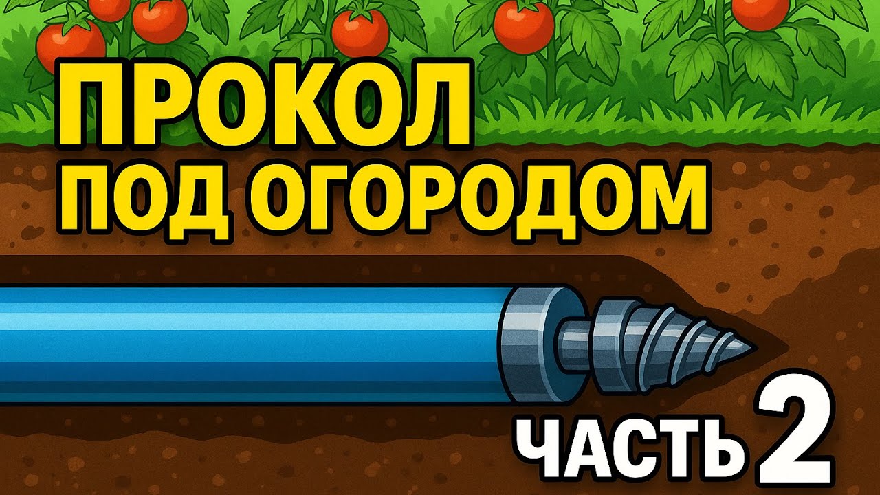 ГНБ прокол под огородом. Часть 2