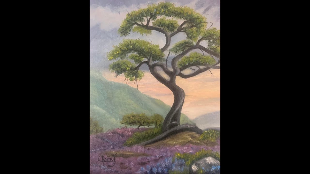 COMO PINTAR ARBOL DE TRONCO TORCIDO CON OLEOS